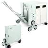 LexonElec x SELORSS Carrello della Spesa Pieghevole con Ruote Saliscale, Manico Telescopico Regolabile in Alluminio e Coperchio, Scatola Utile Pieghevole, Carrello Portatile, 90KG/76L - Verde Bianco