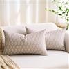 Hanrunsi Federa per Cuscino Fiori 30x50 cm Cuscino Decorativo Federe per Cuscini Divano Floreale Color Cachi per Camera da Letto Divano Esterno Decorativo Set di 2