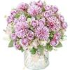 DEMIUKO 4 fasci di fiori artificiali viola ortensia bouquet primaverile fiori artificiali come veri fiori di seta per interni ed esterni, decorazione per matrimoni, feste, cucina, tavolo, casa