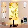 Yeeklab Lampada da Comodino Touch Dimmerabile, Abat Jour da Comodino Moderne con 2 Porte di Ricarica USB, Paralume Birdie, Lampada da Letto per Tavolo Camera, Lettura, Soggiorno