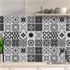 AREDE 32 Pz Adesivi per Piastrelle Bagno e Cucina 10 x 10 cm Autoadesivo Decorazione Adesivo murale in PVC Impermeabile Adesivi Parete mattonelle mosaico stile / T1007