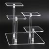 Lynqvor Espositore in Acrilico, Espositore Profumi Trasparente Riser i, Stand Multi-Livello per Cupcake, Dessert, Cosmetici e Collezionabili, Supporto Robusto e Facile da Montare,