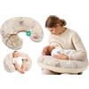 Totsy Baby Cuscino allattamento neonato 130 cm forma C cuscino per allattamento | Nursing Pillow mezzaluna bebè · fodera Minky sfoderabile lavabile · ergonomico morbida · OEKO-TEX · Giraffe
