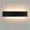 Mille Lucciole YCZM Applique da Parete Interno 24W,Lampada LED Parete Interni 3000K/4000K/6500K Temperature a tre colori opzionale,Applique LED da Parete Interno 38CM 2880LM,Lampada a Muro 1 Pezzi Nero