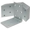ERKO Raccordo angolare in metallo zincato Set 10 pezzi 60 x 60 x 40 x 2,0 mm, angolo universale, connettori angolari per costruzioni in legno
