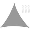 Anlising Vela Ombreggiante Triangolare con 3 Corda Antivento, Tenda a Vela Impermeabile, 2Mx2Mx2M,Protezione Anti Raggi UV Tenda a Vela,Tenda da Sole per Esterno,per Giardino,Balcone,Terrazza(Grigio)