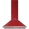 Smeg Cappa decorativa da parete Smeg KPF9R - Cappa aspirante Piramide - Larghezza 90 cm - Portata d'aria massima (in m3/h): 797 - Livello sonoro Decibel mini. / maxi. (in dBA): 50/72