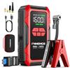 FNNEMGE Avviatore Batteria Auto, 6500A & 26800mAh &160PSI Avviatore Emergenza per Auto con Compressore Aria Portatile (All Gas or 10.0L Diesel) 12V Jump Start,di Uscita USB,2 Luci/HD LCD Display.