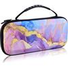 KEDBBAO KDEBBAO Carrying Case for Nintendo Switch 2 (2025), Large Capacity Protective Hard Shell Portable Travel Case Pouch for 20 Game Card Slots for Switch 2 Console and Accessories, Bicolor Marble