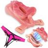 Kutocesy Gabbia Castità con Vagina Artificiale e Mutandine di Bloccaggio Crossdresser in Silicone con Cinturino per Giocattolo Sessuale per Uomo Masturbazione (pink)