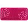 PARAMAISON Tappeto Bagno Antiscivolo 50x110 cm, Tappetino Fiori Morbido Assorbente Scendibagno Asciugapassi | Fucsia