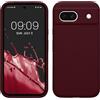 kwmobile Cover per Google Pixel 8a Custodia - Back Case per Smartphone in Silicone TPU - Protezione Gommata - viola bordeaux