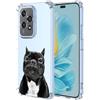 WBWONE Motivo di Stampa Dipinto Cover per Huawei Honor 200 Lite Case, Custodia in Morbida Silicone TPU Anti-Graffio Antiurto Protettiva Shell Bumper (Cane nero)