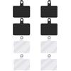 TBOC Toppa di Fisaggio Universali Ricambio per Cordino Laccio Cover Cellulare Telefono [8 UNITÀ] Colore [TRASPARENTE E NERO] Porta Corda Cordini cellulare da Collo Tracolla Catena Accessori Smartphone