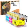 D&C LC223 Cartucce d'inchiostro compatibili con Brother LC223 LC223XL, adatte per Brother MFC J5320DW, J4420DW, J4620DW, J480DW, J5620DW, J5720DW, J680DW, J4625DW, J880DW, J5625DW, DCP J4120DW