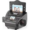 DigitPro Scanner di film e foto con schermo LCD da 2,4 pollici, converte 135 diapositive da 35 mm/135 film negativi, foto, biglietto da visita per immagini digitali da 22 MP, scheda SD da 4 GB
