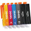 Starlet24 364XL Cartucce d'inchiostro compatibili per HP 364 364XL Multipack per Deskject 3520 3070A per Photosmart 5510 5520 5524 6510 6520 b110a b109a per Officejet 4620 4622 (6-Pack)