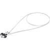 kwmobile Laccetto Portauricolari Compatibile con Samsung Galaxy Buds 3 / Soundcore P20i / Wave Beam/Fun Air PRO 4 - Cordino Porta Cuffie in-Ear - Laccio Cuffiette Magnetico Bianco