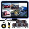 Hodozzy Kit Telecamera Retromarcia Monitor con 5 Telecamere Posteriore Auto IPS 10,1 Pollici Schermo 5 Divisioni Telecamera di Backup Impermeabile Visione Notturna, con Cavo per Camion/Camper/Furgone