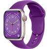 ELETTRONEO C1 Cinturino per Apple Watch Ultra 3 2 49mm, Serie 11 10 46mm, 9 8 7 45mm 41mm, SE 6 5 4 44mm 40mm, 3 2 1 42mm 38mm Donna Uomo Band Bracciale Sport Silicone, Regina Viola
