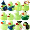 JOYIN 12 anatre di gomma originali Glow-in-The-Dark Halloween per divertenti paperelle squirt da bagno, articoli per feste regali di Halloween, omaggi dolcetto o scherzetto