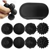 Occupaternm 8 Pezzi Magnetic Balls Stress Ball Silicone Sensory, Palle Magnetiche Anti-Stress, Gioco Sensoriale Portatile in Silicone con Texture Multiple, Giocattoli Antistress Adulti e Bambini (Nero)