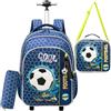 HTgroce Zaino con Ruote Scuola Zaino Trolley Borsa Scuola Elementare Zaini Bambino Ragazzi Media Zainetti Bambini con Rotelle Valigie Primario Secondario