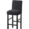 Generic Coprisgabelli da Bar, Coprisedie Coprisgabelli da Bar Fodere per Sgabelli da Bar Elasticizzati, per La Colazione Coprisgabello Alto da Bancone del Bar, 2/4/6 Pezzi(Size:2 Pack,Color:Nero)