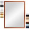 PrimeLuxe Specchio da parete 50 x 60 cm (dimensioni esterne) in rame marrone, colore e dimensioni a scelta, specchio per il bagno e il corridoio, con cornice in legno, prodotto in Germania