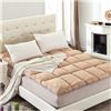 OBONG Topper Materasso Matrimoniale Extra Spesso con Imbottitura in Piuma D'Oca Coprimaterasso in Cotone Morbido Traspirante Giapponese Materasso Futon Singolo (Color : Brown, Size : Twin-90 * 200cm)