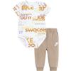 NIKE NSW Playful Expl AOP - Set per neonato, 18 mesi, colore: Beige, Beige, 18 mesi
