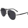 FERRAGAMO Sf316s Occhiali da Sole, Dark Rutenium/Grey, 61 Unisex-Adulto