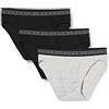 DIM Slip Green Bio Uomo x3, Nero/Grigio Perla/Nero, XXL