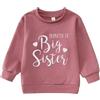 CM C&M WODRO Big Sister Felpa Baby Annuncio Maglione Ragazze Bambini Manica Lunga Promossa Troppo Grande Sorella Vestito Neonato Maglione Fratelli Vestiti Per Bambini Caldo, rosa scuro, 4-5 Jahre
