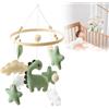 NAVESO Giostrina Culla Neonato per Bambini, Giostra Culla Neonato Legno, Giostrina Neonato, Carillon Culla Neonato, Decorazioni per La Camera Dei Neonati, Sia Maschi Che Femmine