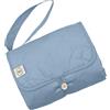 Jubi® Fasciatoio Portatile Blu - Materassino Cambio Pannolino in Cotone Biologico & Poliestere Öko-Tex - compatto e lavabile