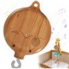 HOVCEH Carillon Neonato, HOVCEH Legno Look Giostrina Culla Neonato con 35 Melodie, 3 Modalità Carillon Neonati, Motore Mobile per Culla per Decorazione Lettino Bambino