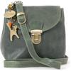 Catwalk Collection Handbags - Borsa a Tracolla in Vera Pelle - Borsa Messenger Donna - Borsa a Mano - Piccola/Media - Frankie - Verde