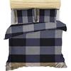WELL HOME MOBILIARIO & DECORACIÓN Set copripiumino + 2 federe per cuscino 240 x 220 grigio bianco nero viola crema
