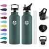 KollyKolla Borraccia Termica Bambini 500ml, Bottiglia Acqua con Cannuccia, senza BPA, Borraccia Termica a Doppia Parete, Riutilizzabile, a Prova di Perdite, Termos per Sport, Palestra, Viaggi, Campeggio