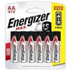 Energizer E91Bp6 Max 1.5V Batterie Alcaline Aa, 6 Pezzi - Nero