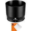 K&F CONCEPT Paraluce reversibile a baionetta ET-74B Compatibile con Canon | Compatibile con Canon RF 100-400mm f/5.6-8 IS USM ed EF 70-300mm f/4-5.6 IS II USM, con panno per la pulizia - PL09