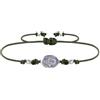 Schmuck Les Poulettes LES POULETTES BIJOUX - Bracciale Collegamento Medaglia Ovale d'Argento 925 Vergine Miracolosa - Verde Intenso