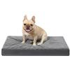 KSIIA Cuccia Cane Interno Taglia Grande e Media, Utilizzabile su Entrambi i Lati, Ortopedico Cuscino per Cani Sfoderabile e Lavabile, Letto per Cani Impermeabile, Materassino Grigio Scuro, 90x57cm