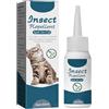 Generisch Rimedio antipulci e zecche per gatti e cani per la pulizia esterna della pelle, pidocchi e zecche, piatto in vetro da 50 ml (bianco, taglia unica)