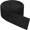 QUARKZMAN Nastri in Sbieco Twill, 10M x 50mm Nastro di Cotone in Tessuto Rotolo Nastro a Spina di Pesce Fettuccia per Abbigliamento Accessori Borse Cucito Fai da Te Rilegature, Nero