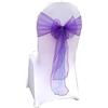 CNFQ Set di 50 fiocchi per sedia in organza, battesimo, festa, decorazione per matrimonio, moda viola