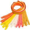 Aerzetix - Set di 10 Cerniere Lampo a Spirale N°5 65cm separabili con cursore - in Metallo Nylon Poliestere - Colore Arancione Neon Pesca Chiaro Giallo Arancione Senape - per Cucito Artigianato