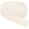 QUARKZMAN Nastri in Sbieco Twill, 10M x 30mm Nastro di Cotone in Tessuto Rotolo Nastro a Spina di Pesce Fettuccia per Abbigliamento Accessori Borse Cucito Fai da Te Rilegature, Bianco Beige