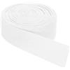 QUARKZMAN Nastri in Sbieco Twill, 10M x 40mm Nastro di Cotone in Tessuto Rotolo Nastro a Spina di Pesce Fettuccia per Abbigliamento Accessori Borse Cucito Fai da Te Rilegature, Bianco